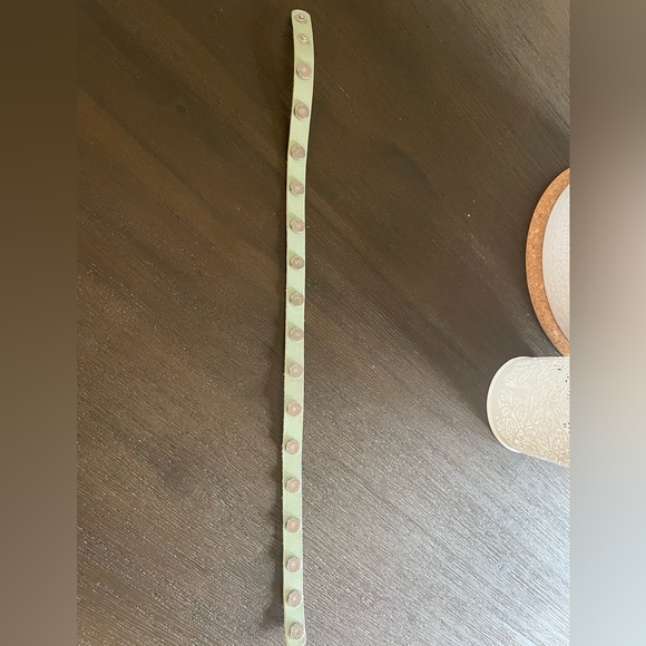 Mint green studded wrap around bracelet. - Picture 3 of 4